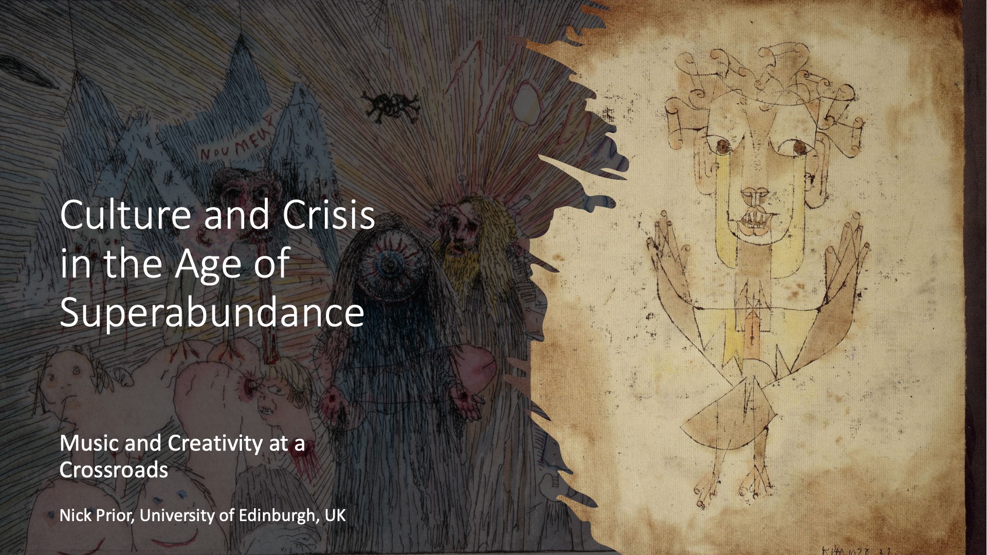 Special Lecture：Nick Prior “Culture And Crisis In The Age Of Superabundance: Music And Creativity At A Crossroads”